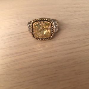 Lia Sophia Lemon Chiffon Ring Size 5